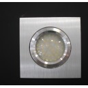 Foco cuadrado orientable color aluminio rayado LED 6W